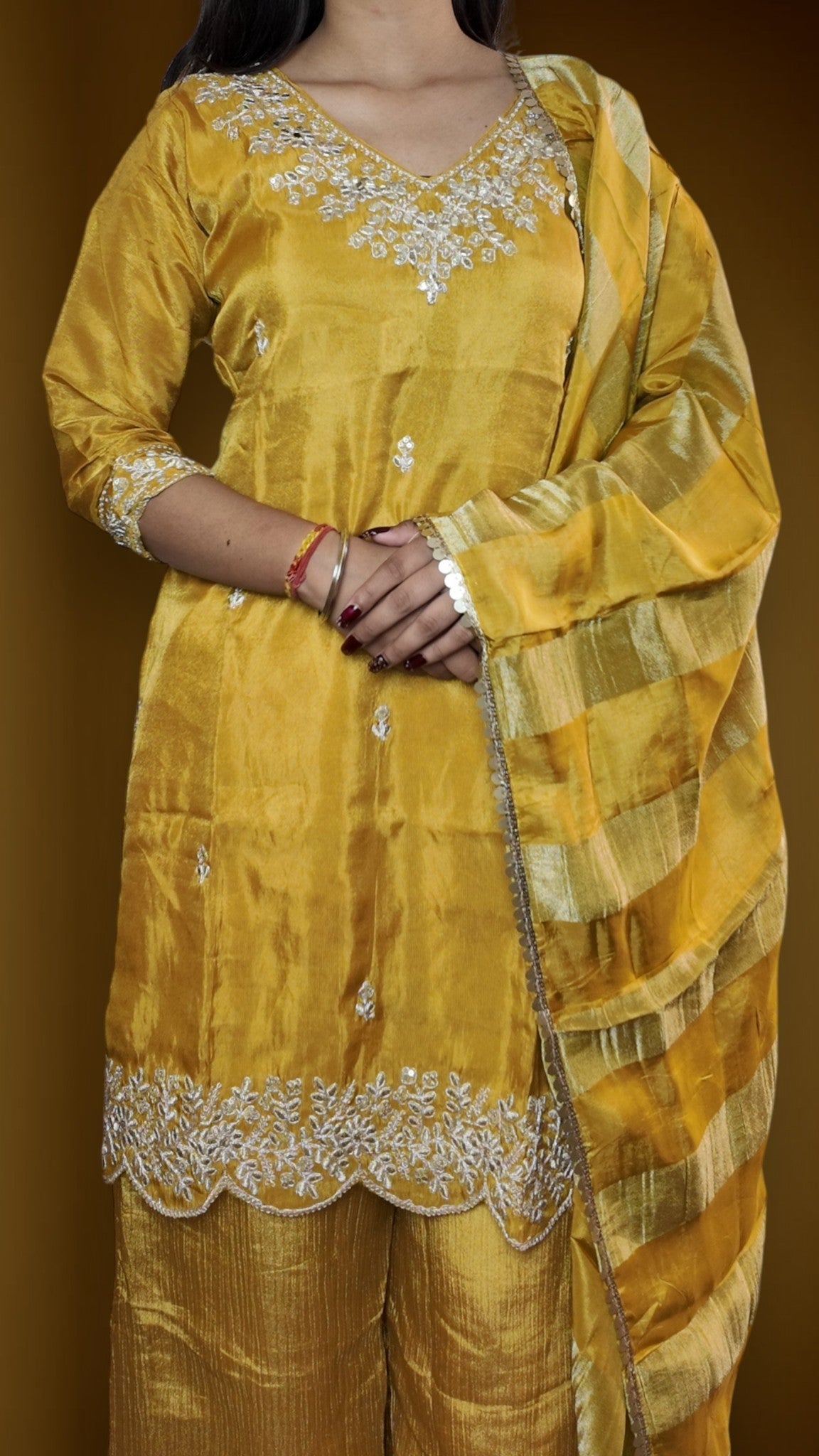 Saffron Regal Exquisite Elegance Suit