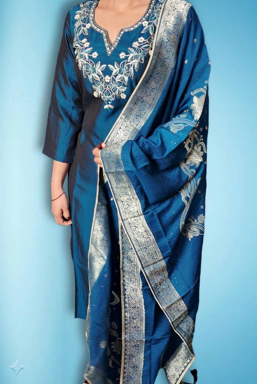 Sapphire Regal Opulent Elegance Suit