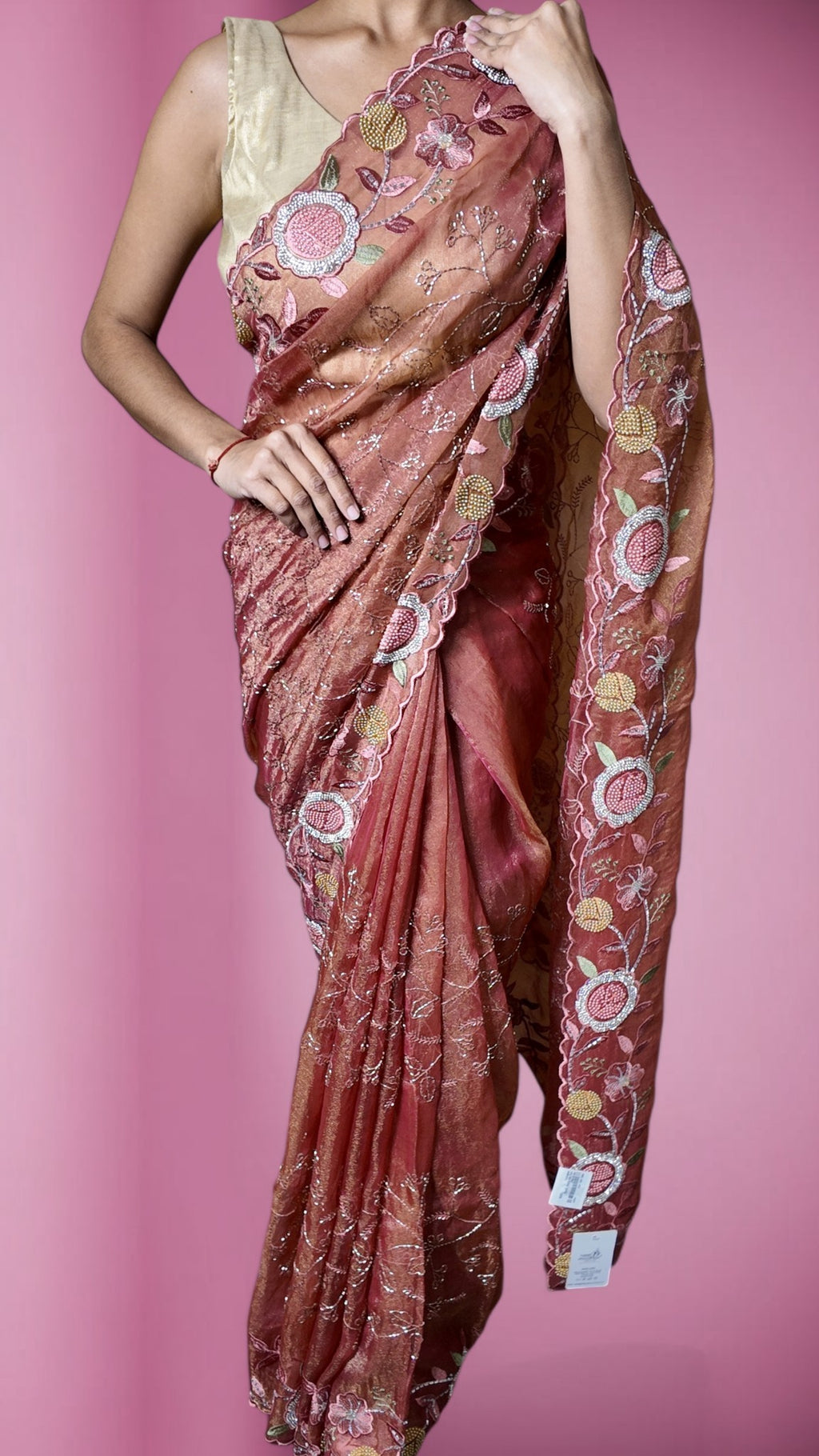 Copper Regal Exquisite Bloom Saree
