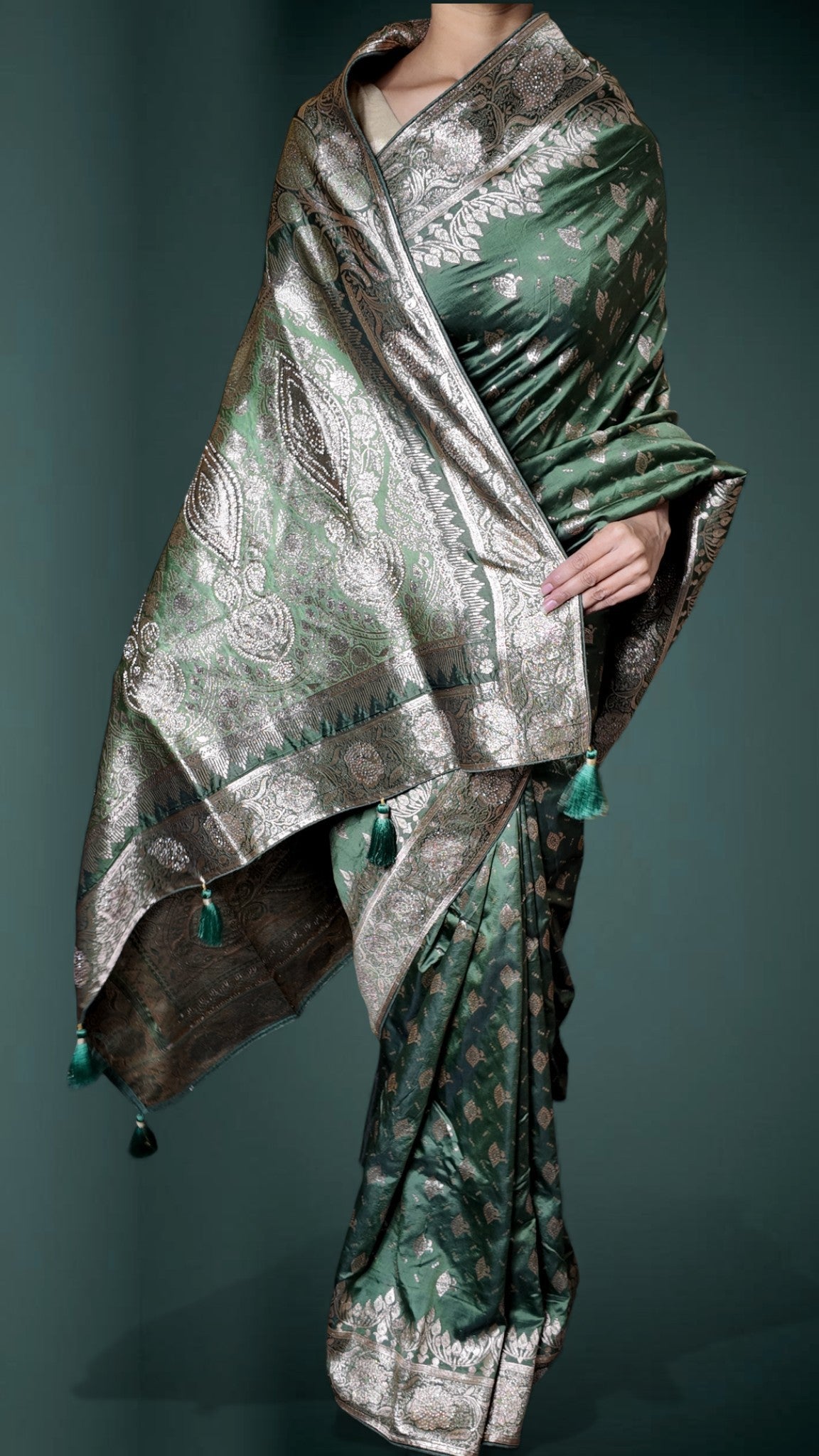 Emerald Regal Opulent Heritage Saree
