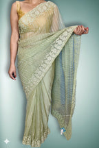 Sage Ethereal Regal Elegance Saree
