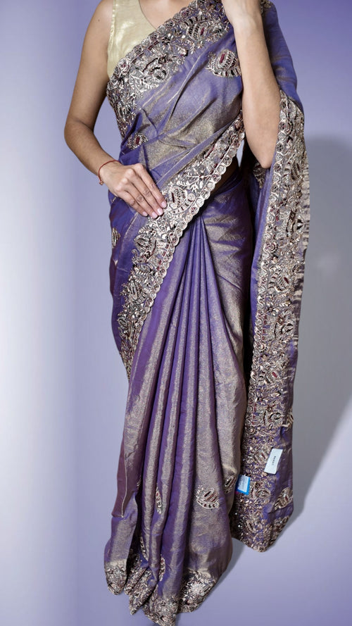Amethyst Regal Exquisite Couture Saree