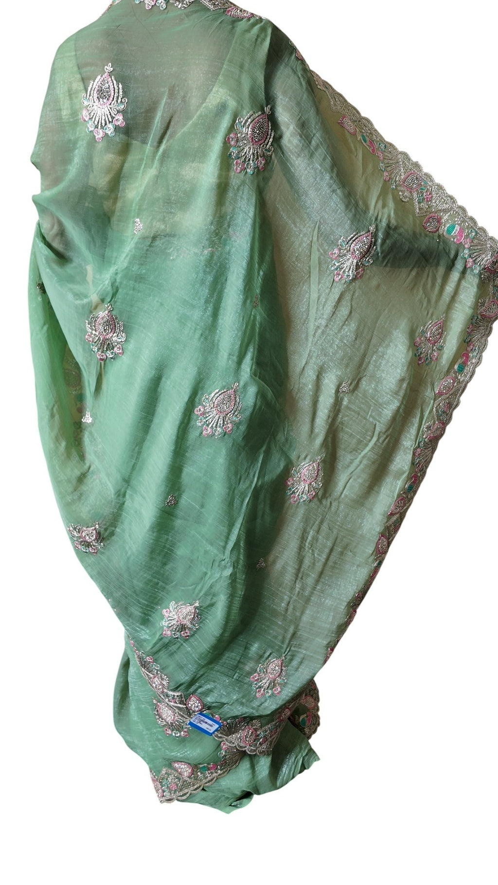Mint Ethereal Radiant Elegance Saree