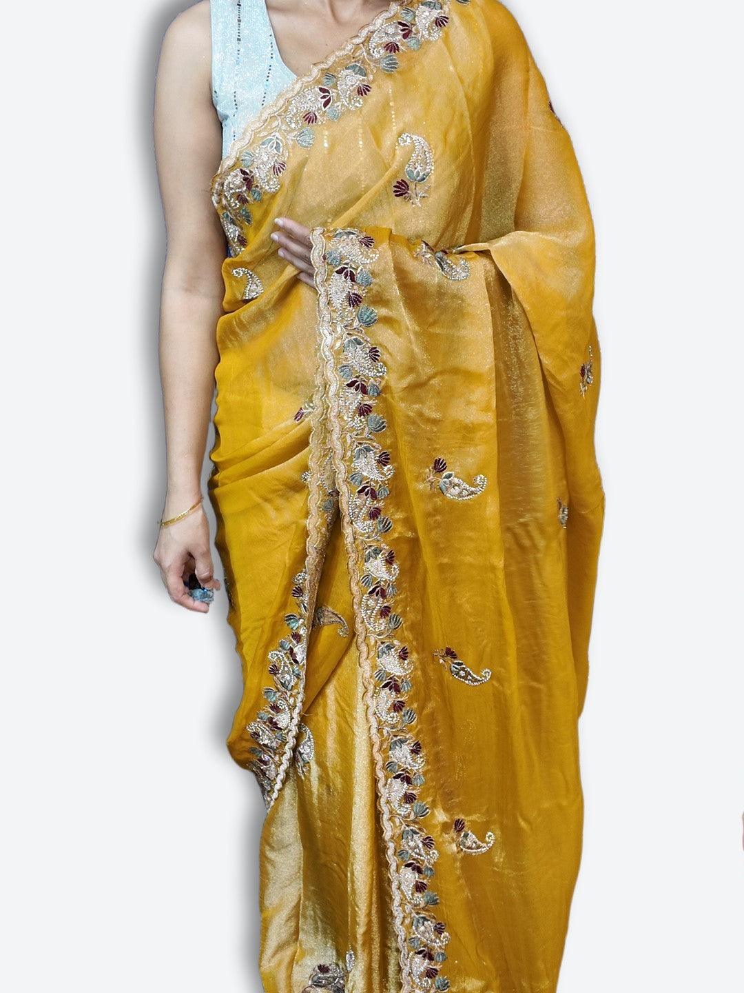 Saffron Opulent Heritage Elegance Saree
