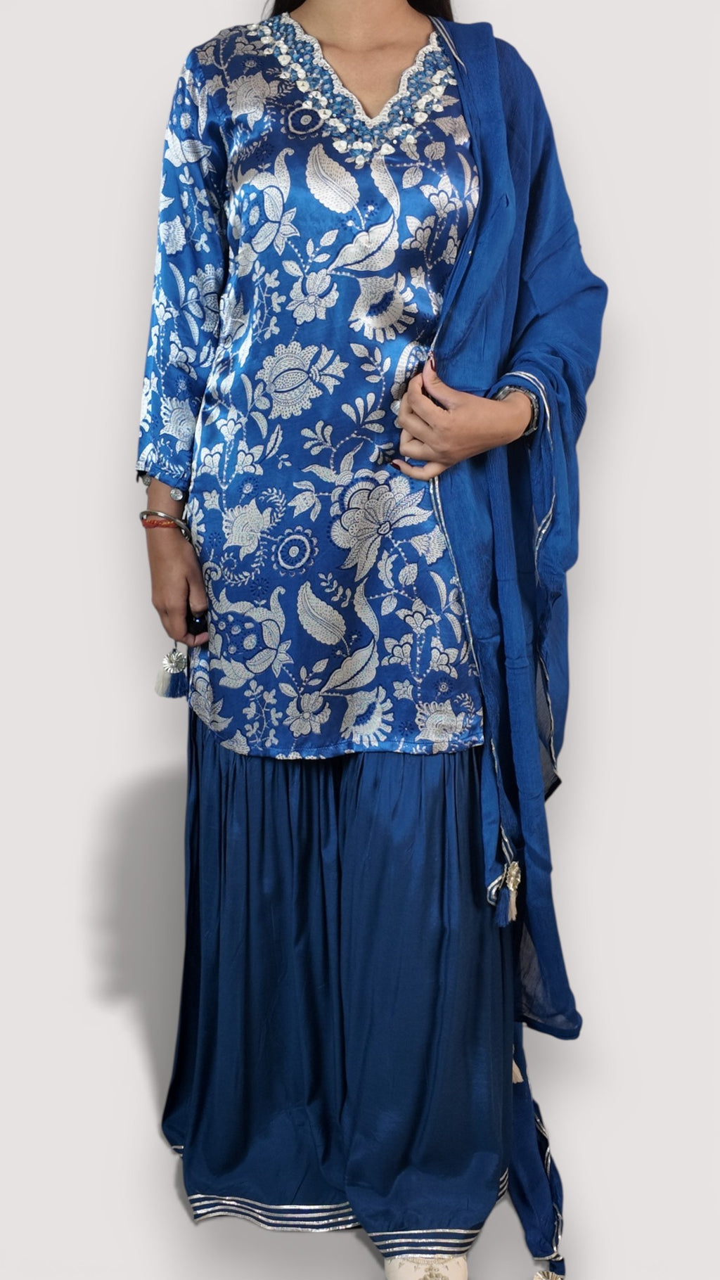 Sapphire Regal Opulent Couture Suit