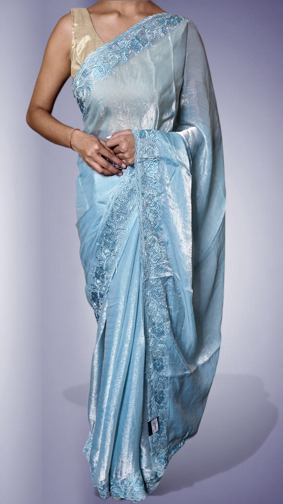 Azure Ethereal Regal Elegance Saree
