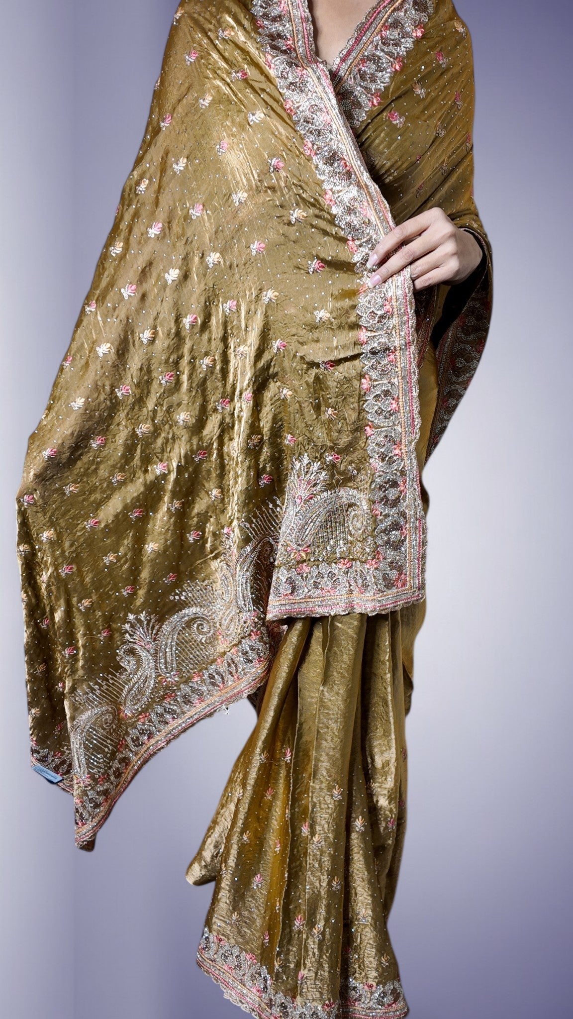 Champagne Regal Opulent Heritage Saree