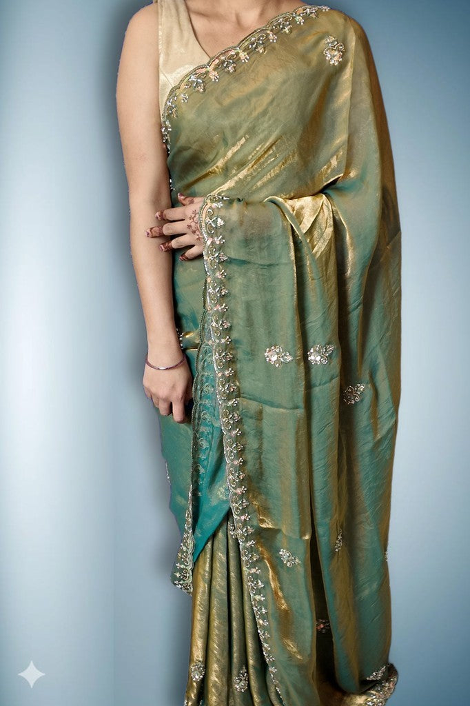 Emerald Regal Opulent Graceful Saree
