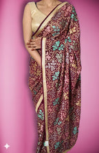 Bordeaux Regal Opulent Heritage Saree