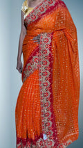 Tangerine Regal Opulent Heritage Saree