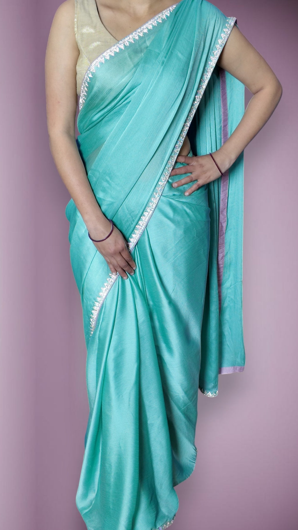 Mint Ethereal Regal Luxe Saree