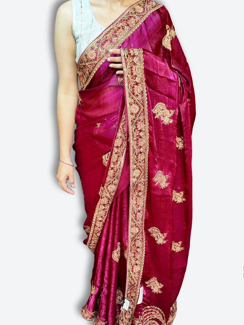 Crimson Regal Exquisite Heritage Saree