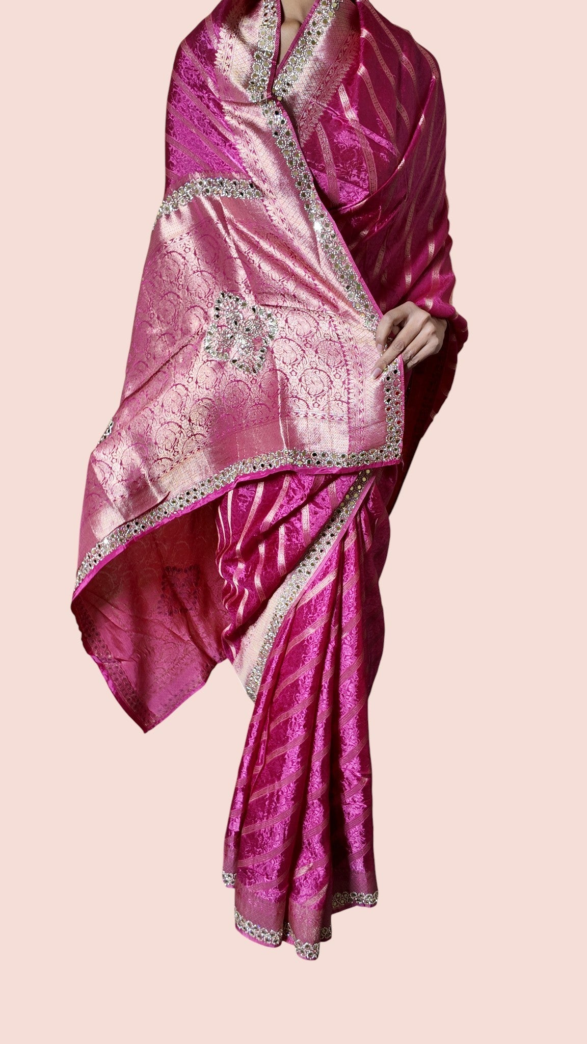 Fuchsia Regal Opulent Charm Saree