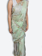 Azure Ethereal Regal Elegance Saree