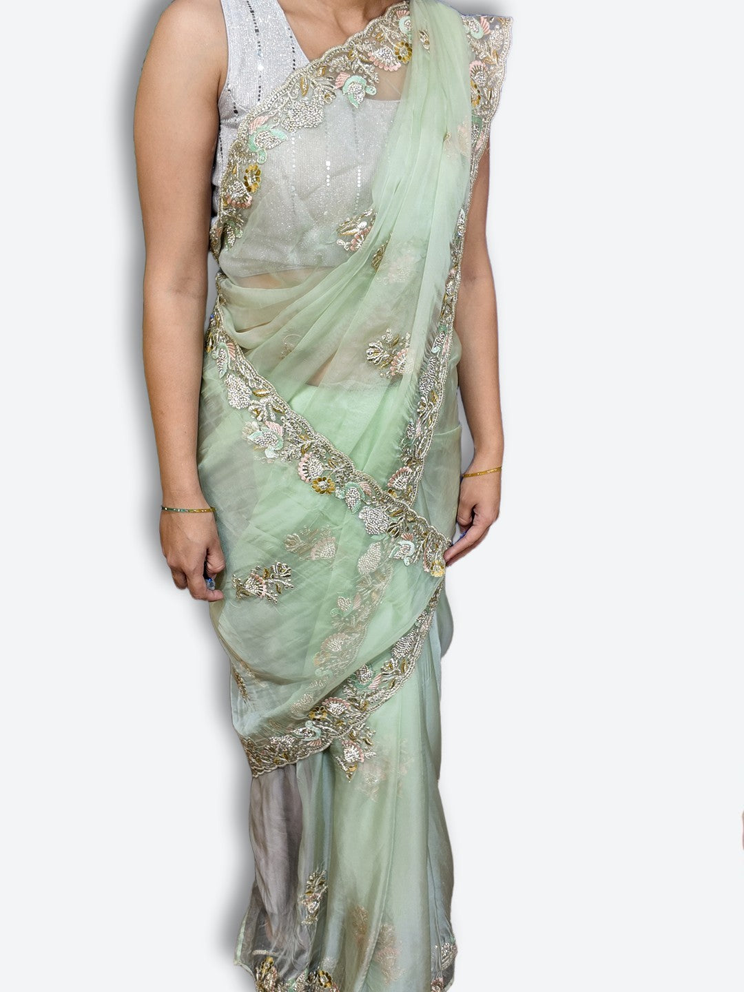 Azure Ethereal Regal Elegance Saree