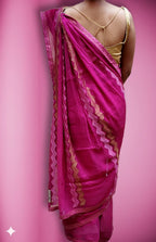 Fuchsia Majestic Couture Bloom Saree