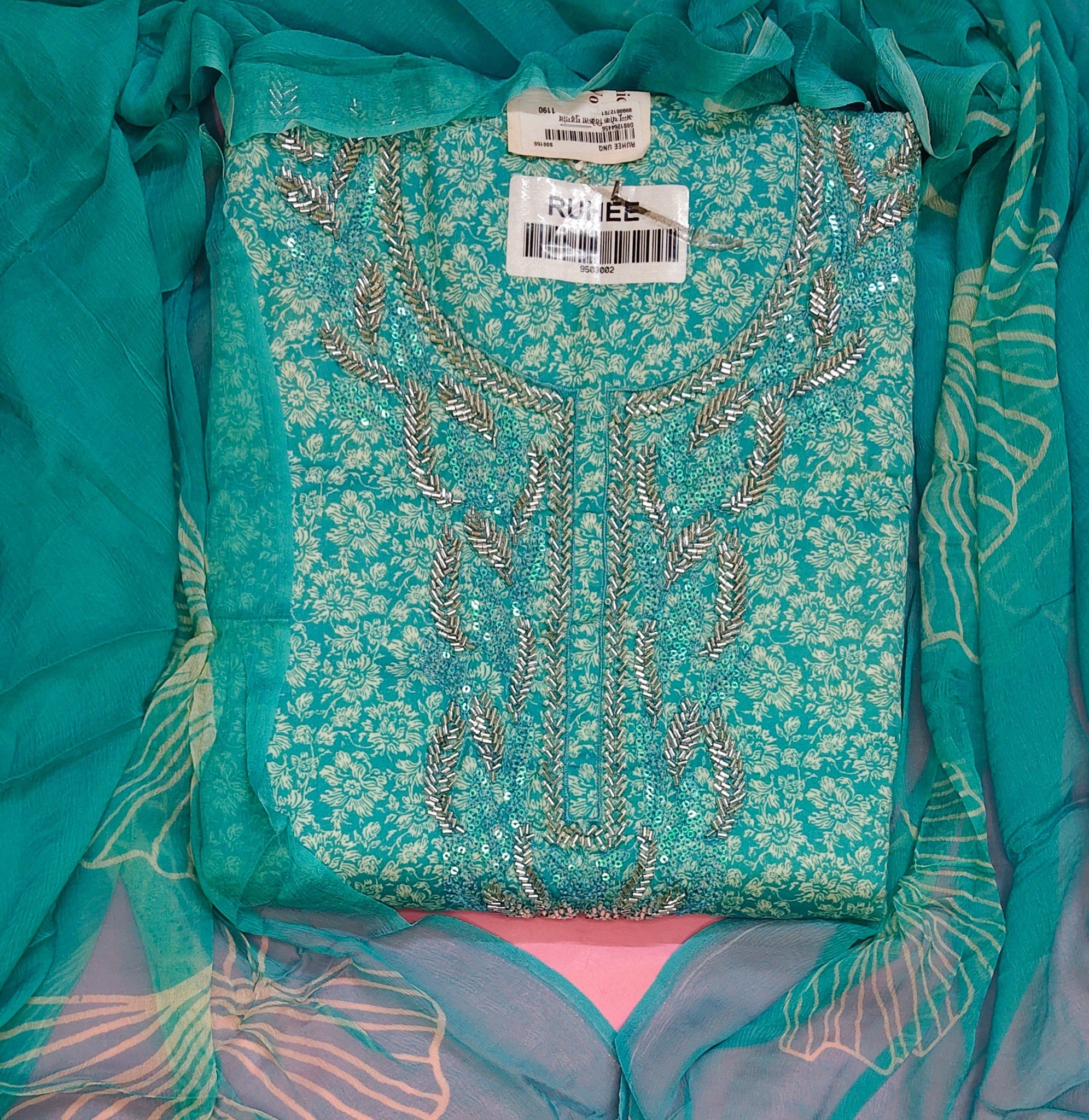 Turquoise Regal Opulent Elegance Suit