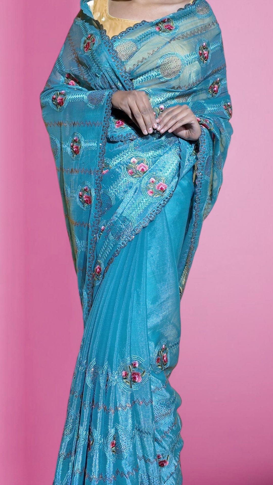 Azure Radiant Majestic Elegance Saree