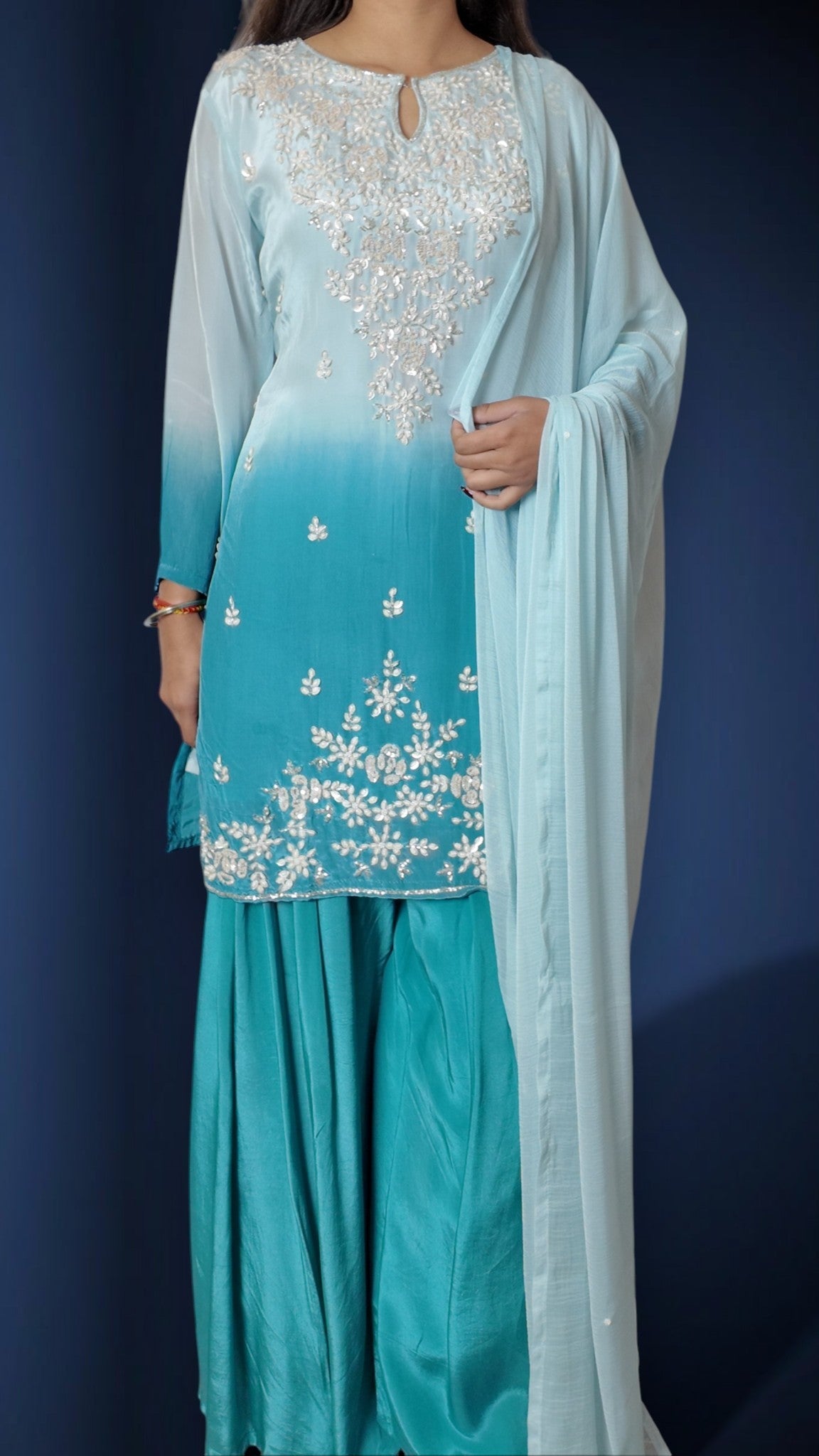 Azure Ethereal Radiant Elegance Suit