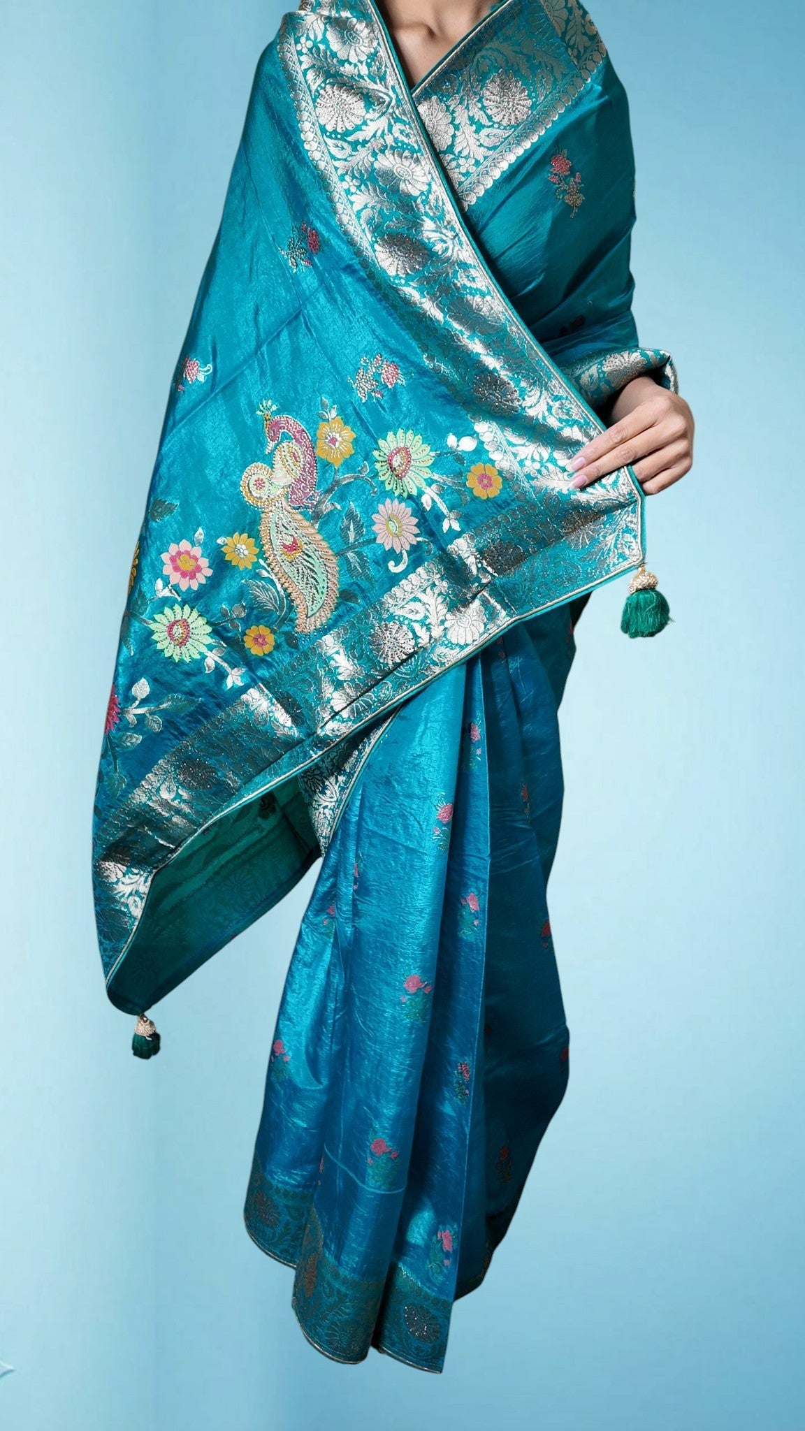 Azure Regal Opulent Heritage Saree