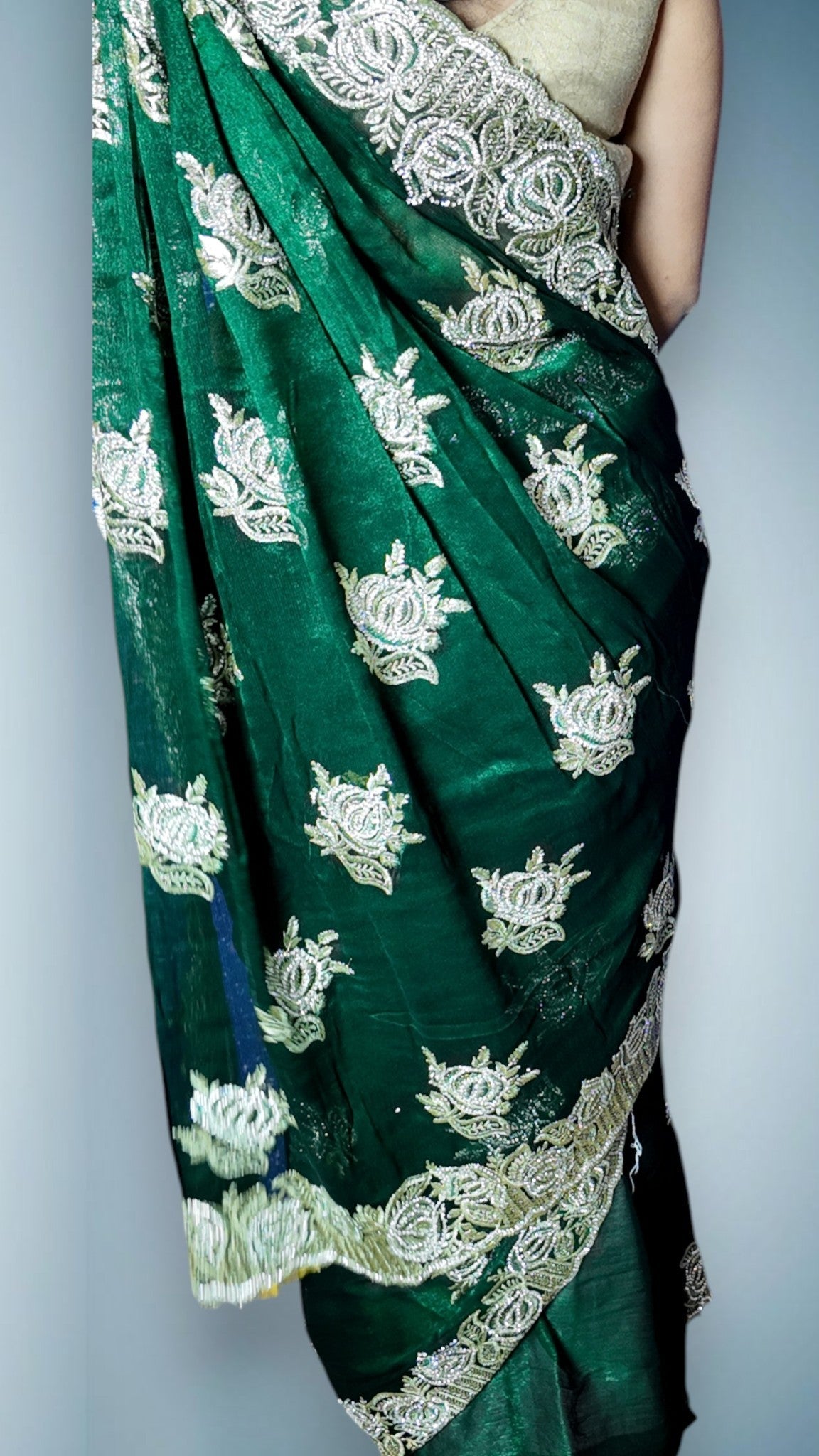 Emerald Regal Opulent Elegance Saree