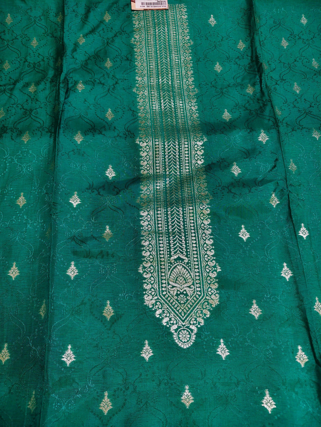 Traditional Teal Suit with Beautiful Zari & Thread Work