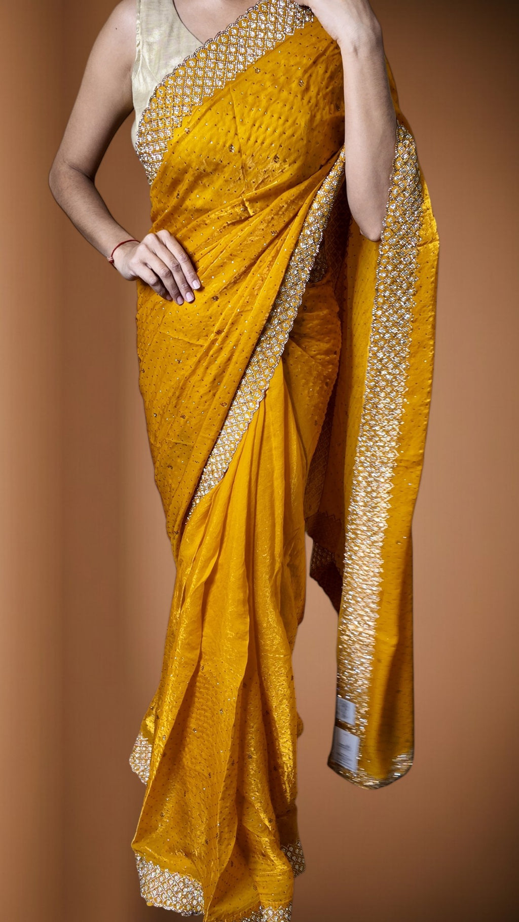 Saffron Regal Opulent Elegance Saree