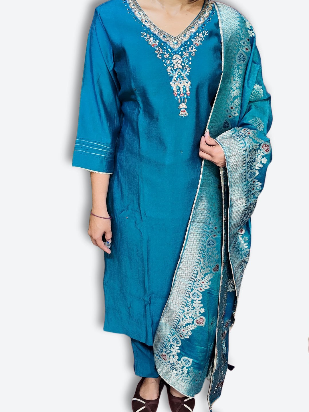 Sapphire Majestic Couture Elegance Suit