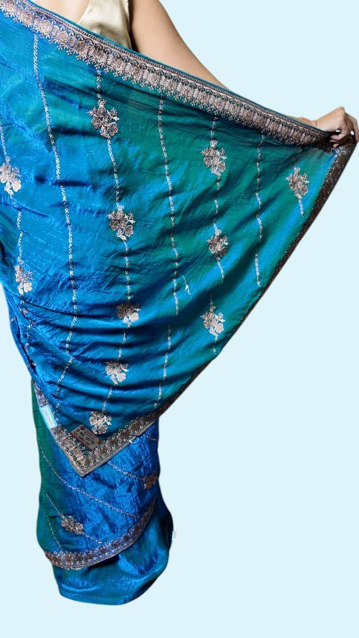 Sapphire Regal Opulent Graceful Saree