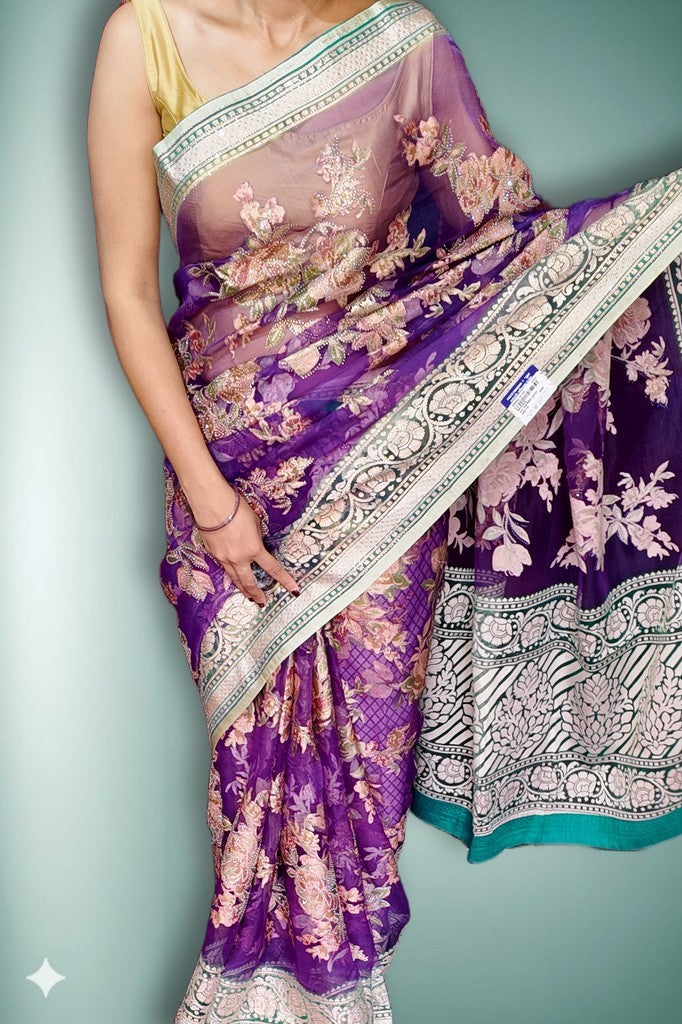 Fuchsia Regal Opulent Heritage Saree