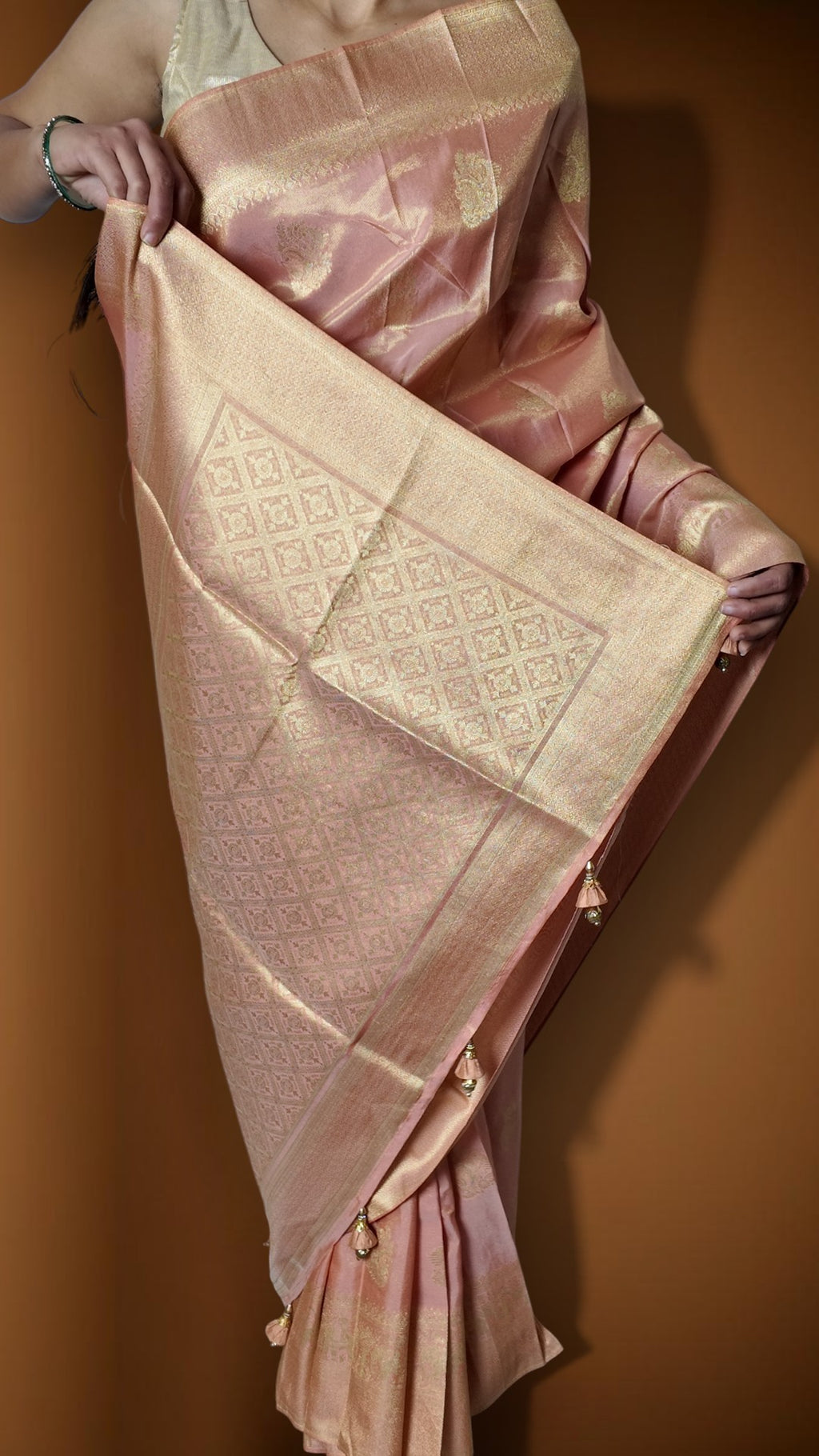 Peach Regal Heritage Luxe Saree