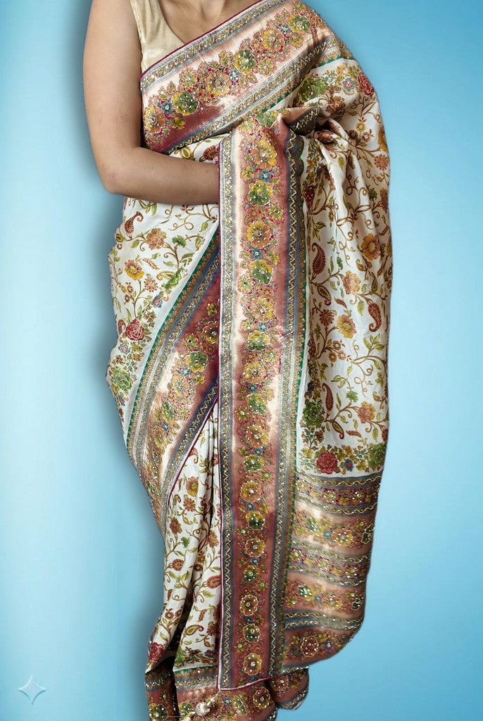 Ivory Regal Exquisite Heritage Saree