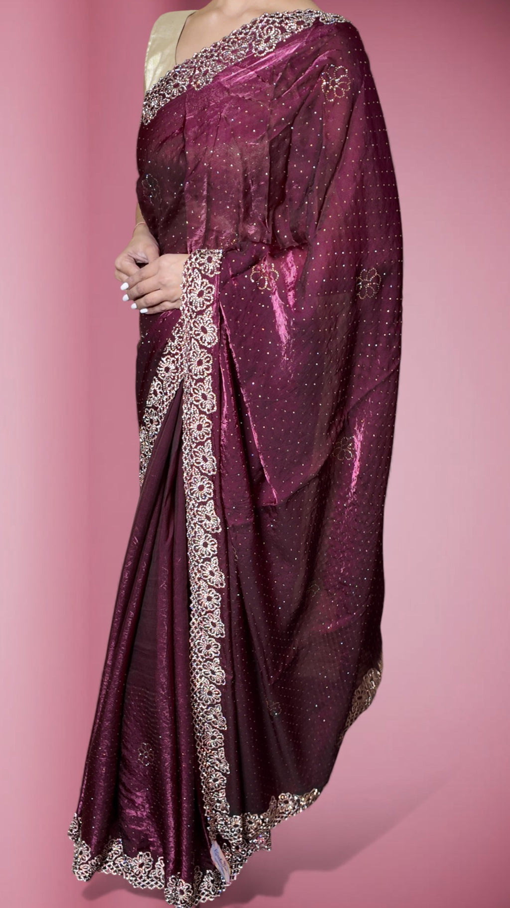 Bordeaux Regal Opulent Mystique Saree