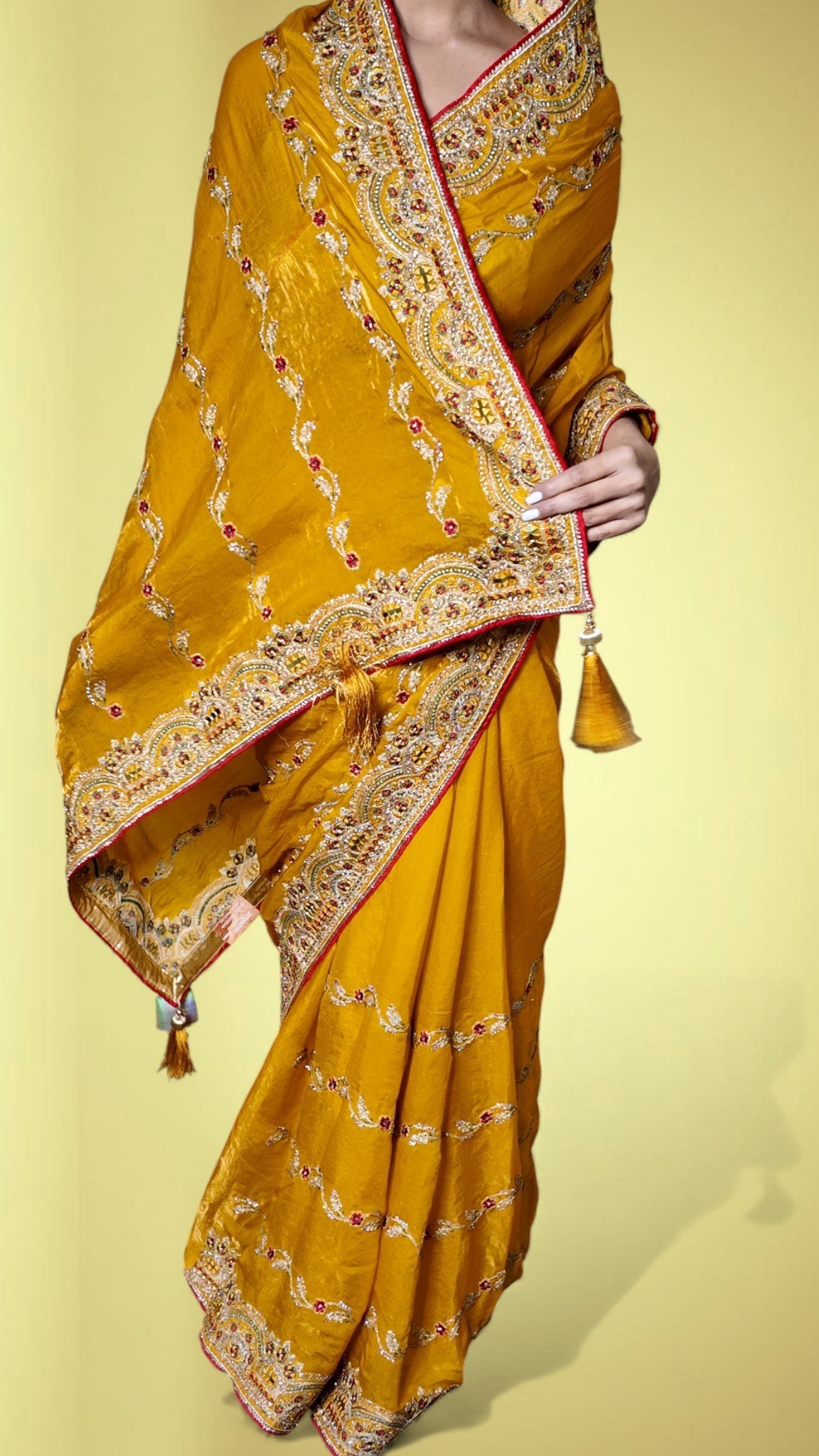 Saffron Regal Opulent Heritage Saree