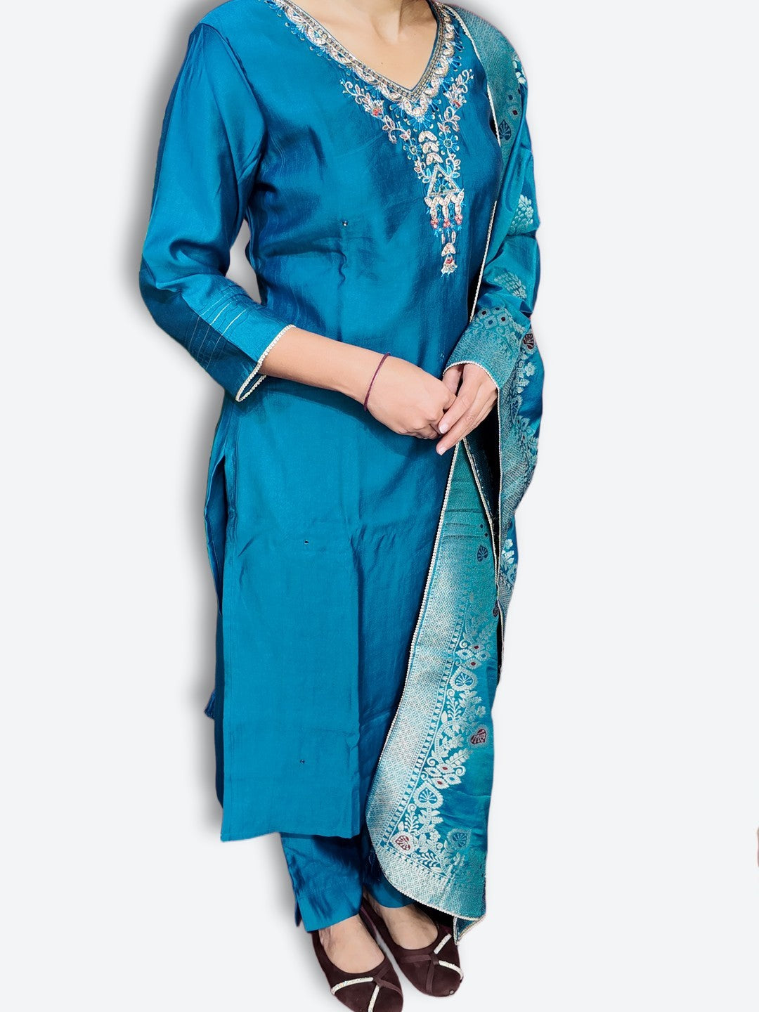 Sapphire Majestic Couture Elegance Suit