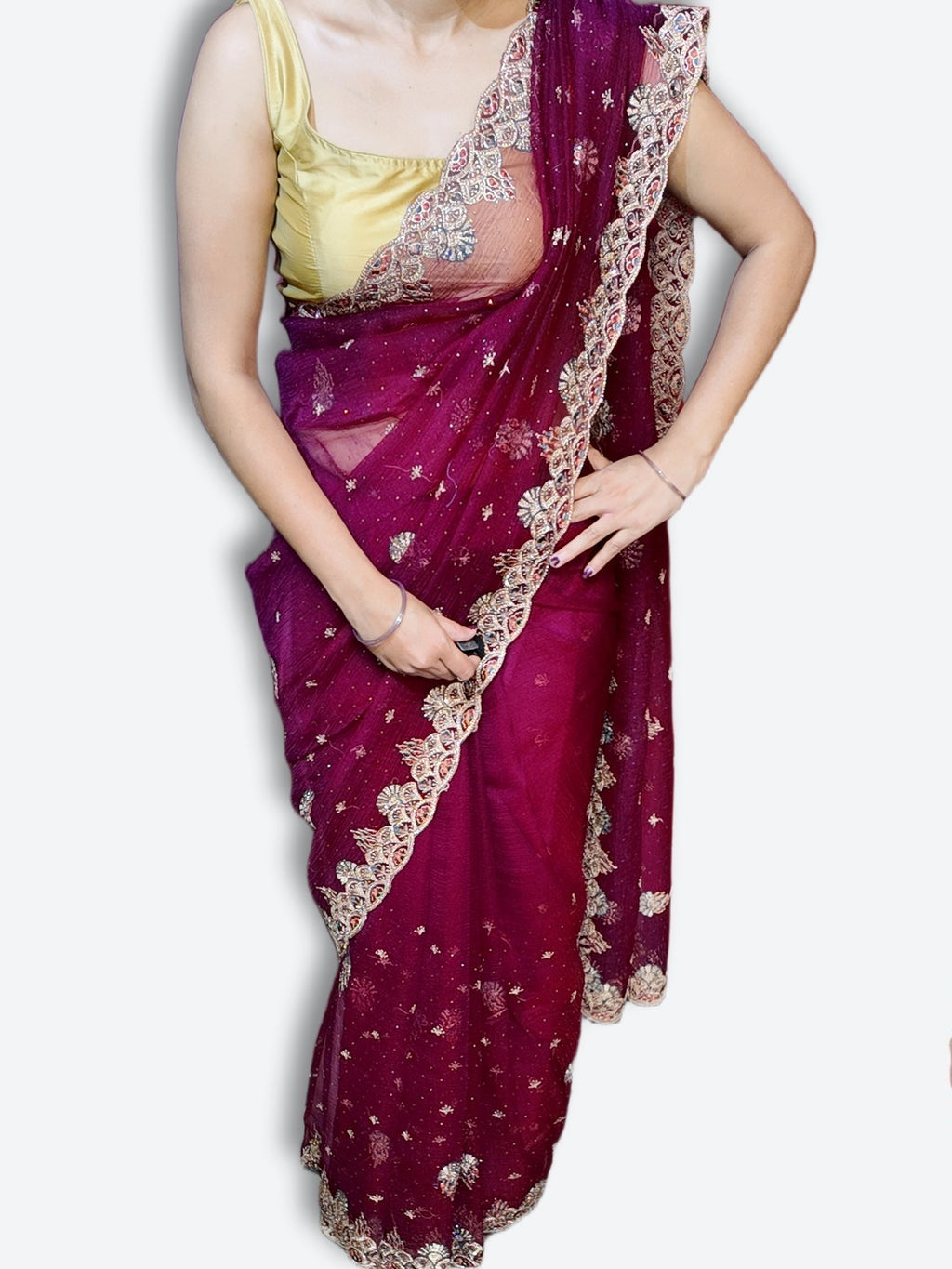 Bordeaux Regal Heritage Luxe Saree