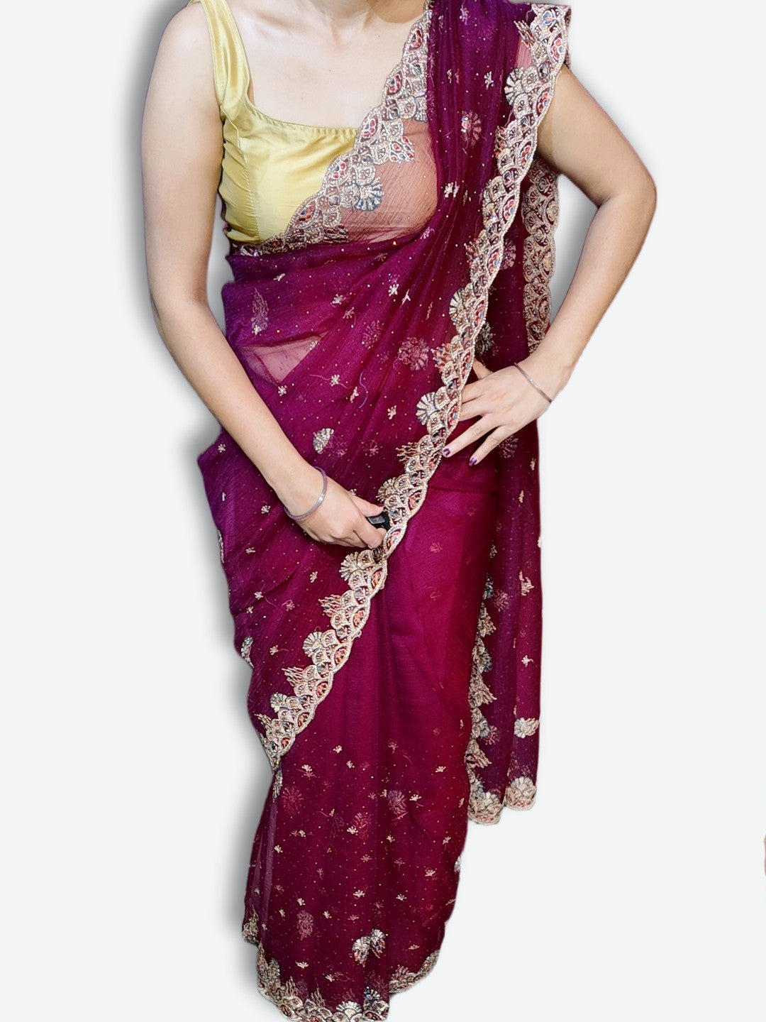 Bordeaux Regal Heritage Luxe Saree