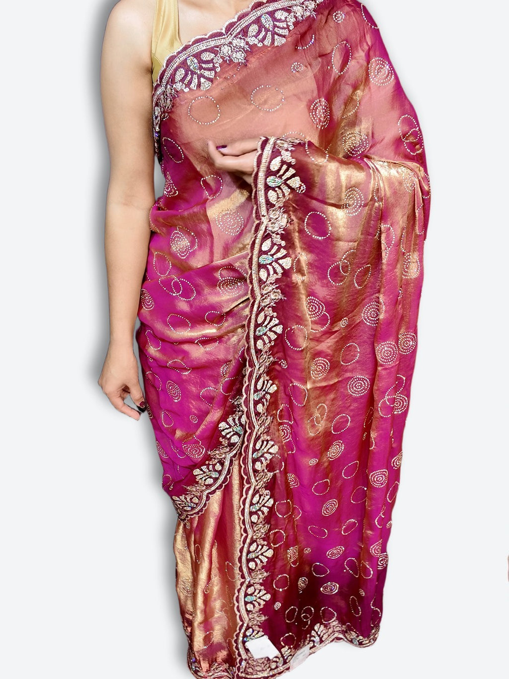 Fuchsia Majestic Radiant Couture Saree