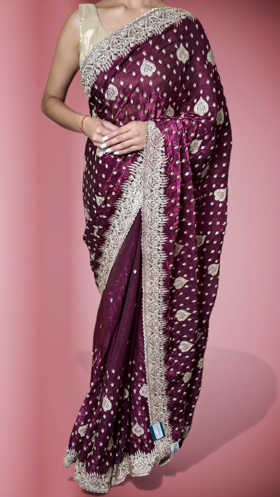 Bordeaux Regal Opulent Heritage Saree