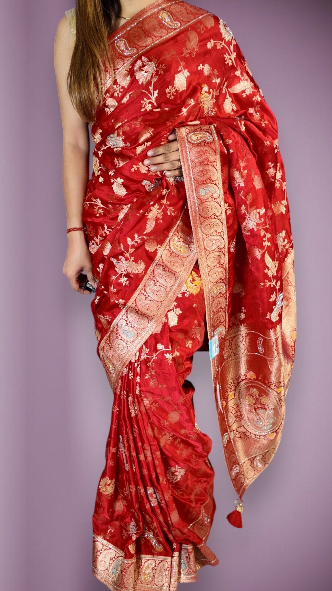 Crimson Majestic Couture Heritage Saree
