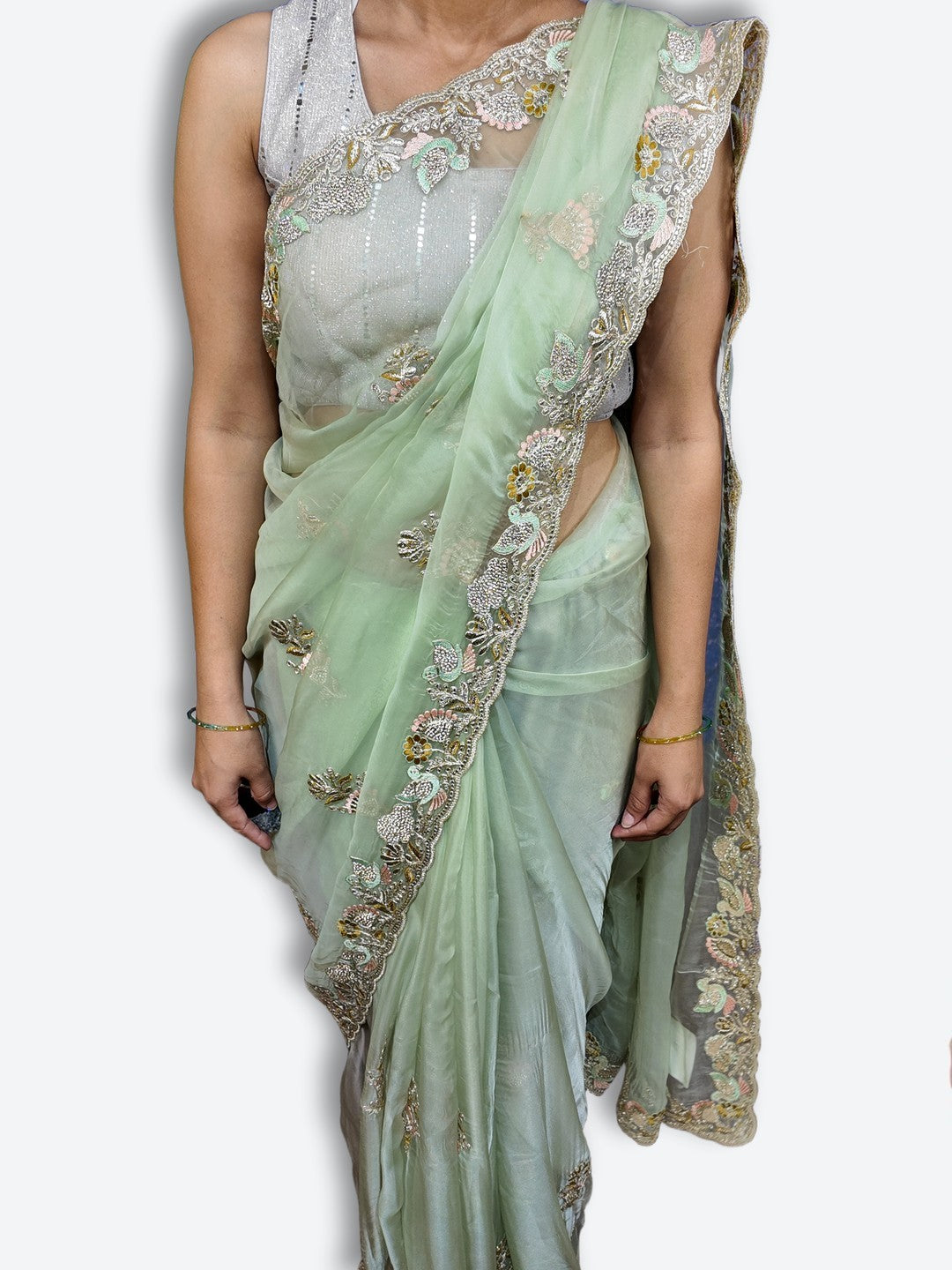 Azure Ethereal Regal Elegance Saree