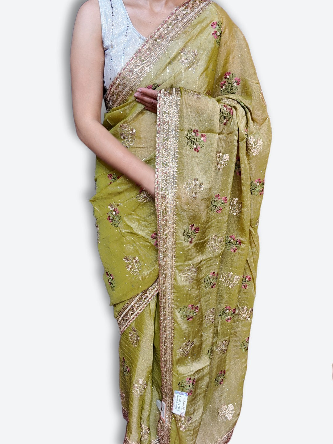 Saffron Regal Opulent Graceful Saree