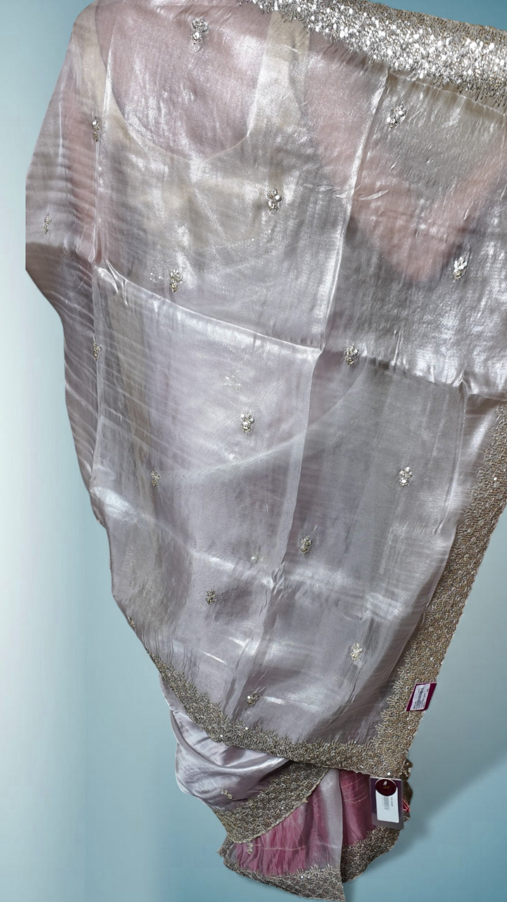 Silver Majestic Opulent Radiant Saree