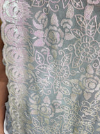 Mint Ethereal Elegance Bloom Saree