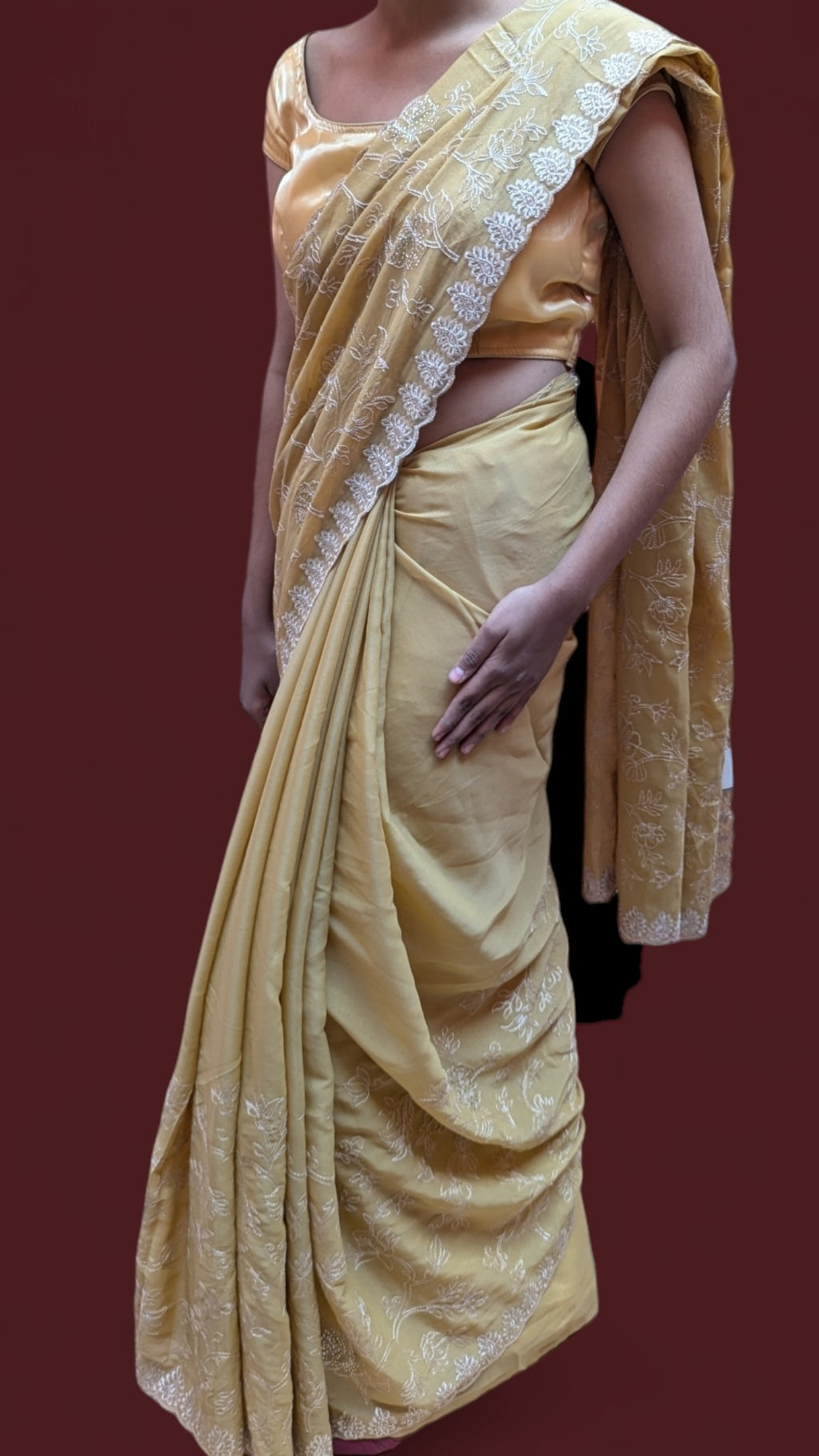 Saffron Regal Ethereal Graceful Saree