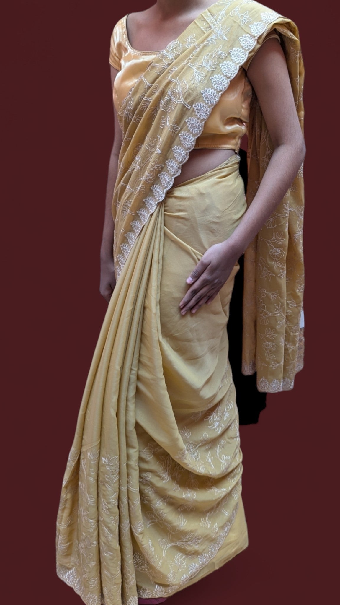 Saffron Regal Ethereal Graceful Saree