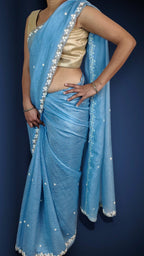 Azure Timeless Graceful Radiant Saree