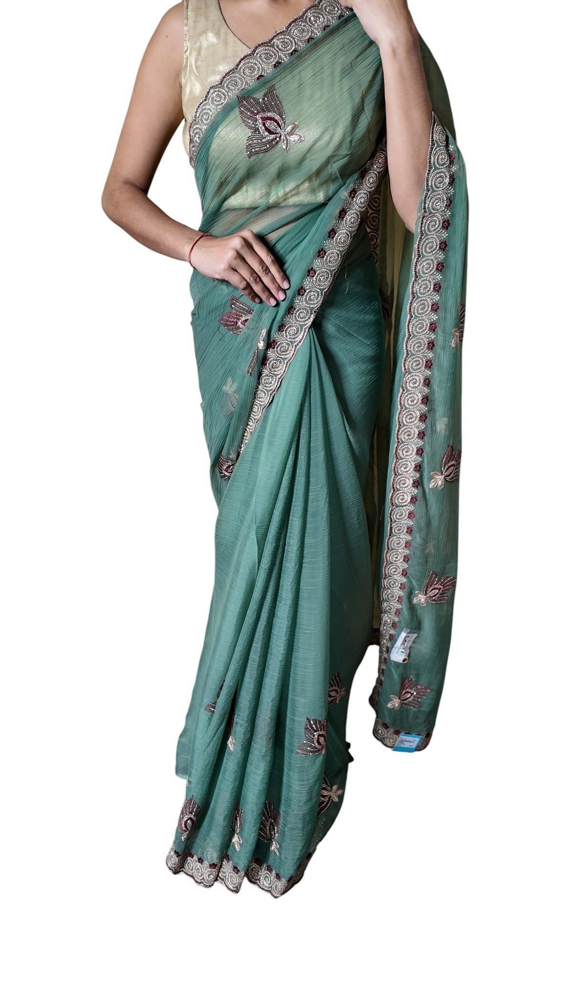 Jade Ethereal Regal Elegance Saree