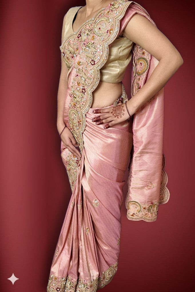 Blush Regal Exquisite Couture Saree