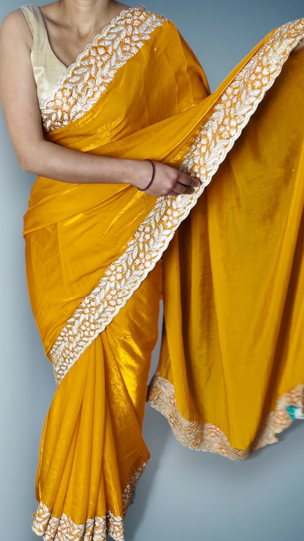 Saffron Regal Opulent Elegance Saree